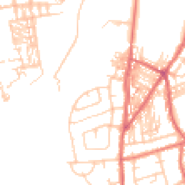 Daytime road noise heatmap for CA2 4BY