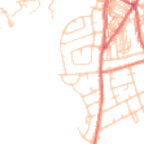 Daytime road noise heatmap for CA2 4DD