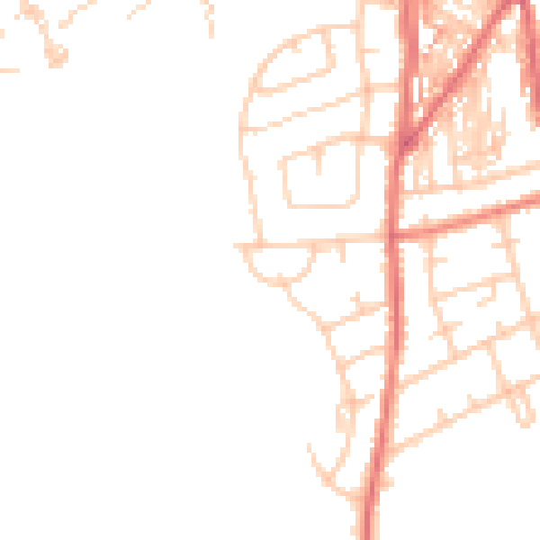 Daytime road noise heatmap for CA2 4DE