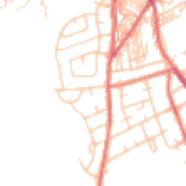 Daytime road noise heatmap for CA2 4DF