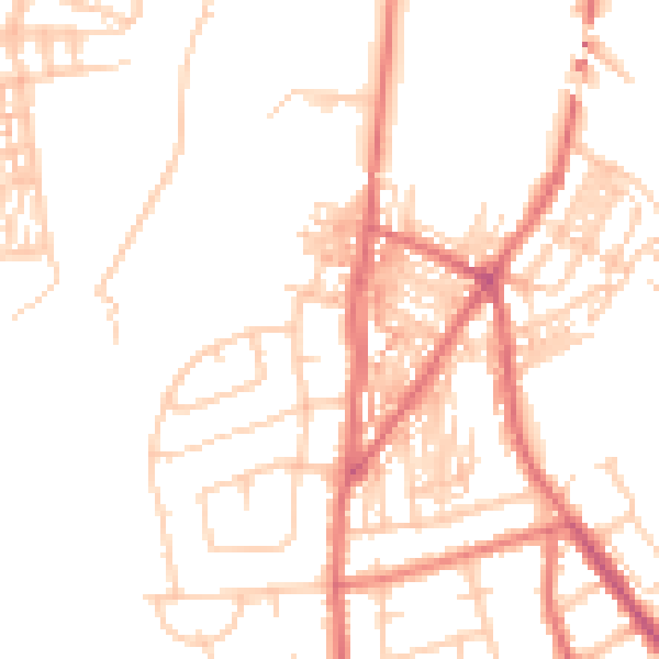 Daytime road noise heatmap for CA2 4DG