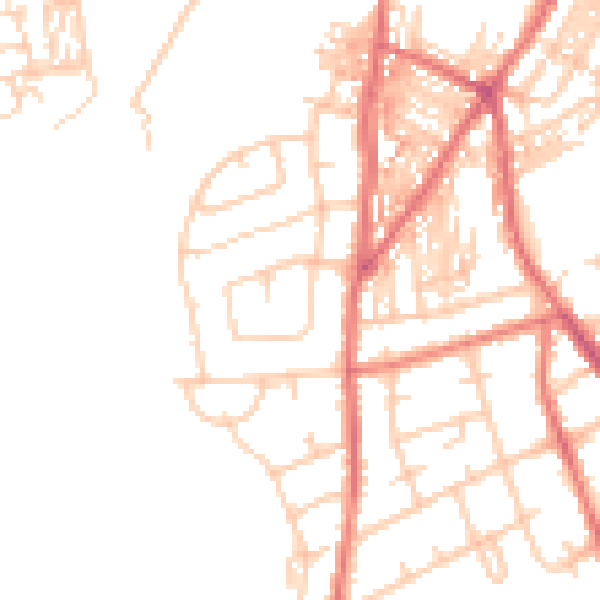 Daytime road noise heatmap for CA2 4DH