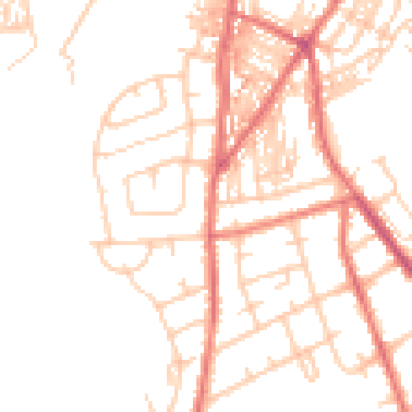 Daytime road noise heatmap for CA2 4DL