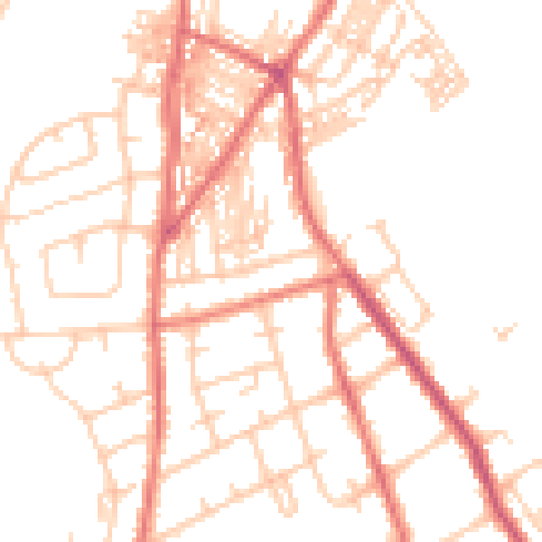 Daytime road noise heatmap for CA2 4DP