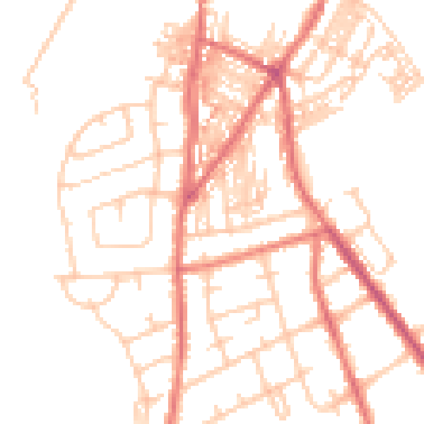 Daytime road noise heatmap for CA2 4DR