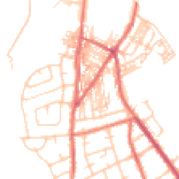 Daytime road noise heatmap for CA2 4DS
