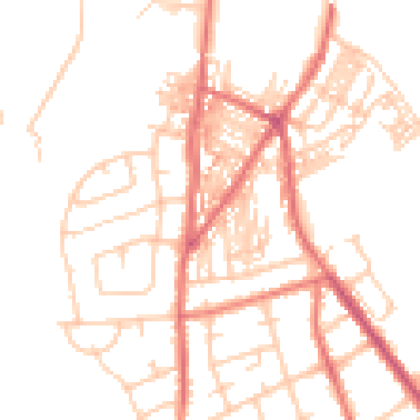 Daytime road noise heatmap for CA2 4DT