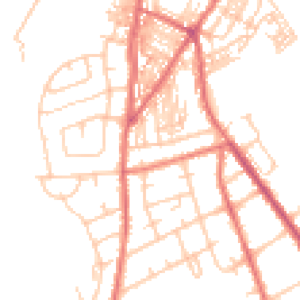 Daytime road noise heatmap for CA2 4DW