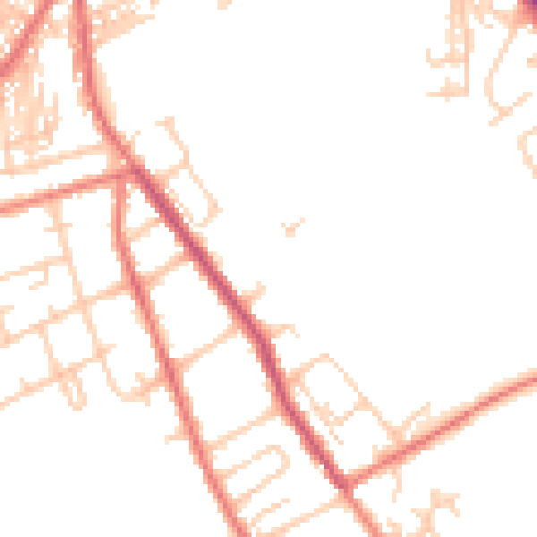 Daytime road noise heatmap for CA2 4JF