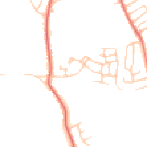 Daytime road noise heatmap for CA2 4NB