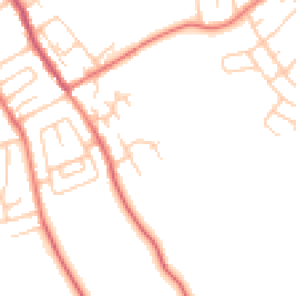 Daytime road noise heatmap for CA2 4PE