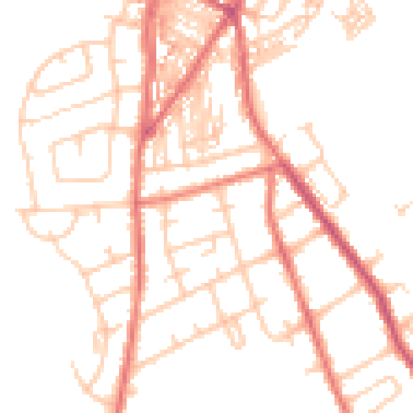 Daytime road noise heatmap for CA2 4QG