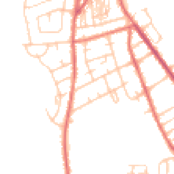 Daytime road noise heatmap for CA2 4QH