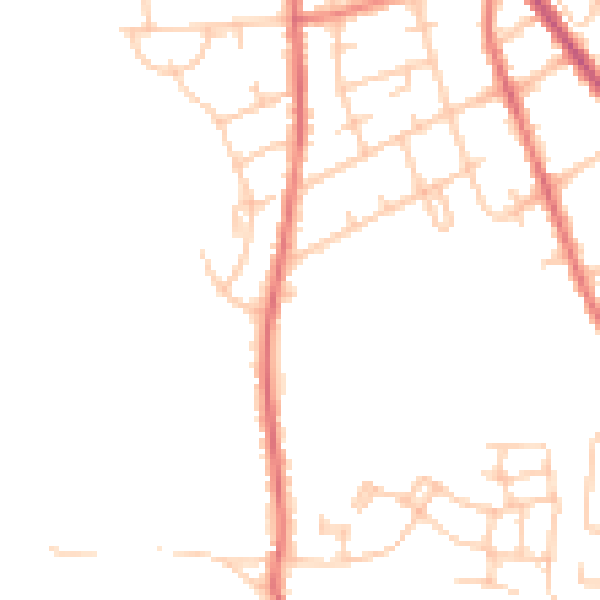 Daytime road noise heatmap for CA2 4RZ