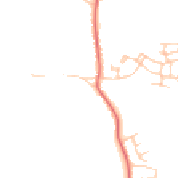 Daytime road noise heatmap for CA2 4SG