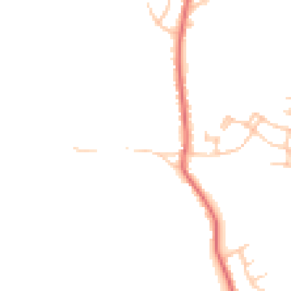 Daytime road noise heatmap for CA2 4SJ