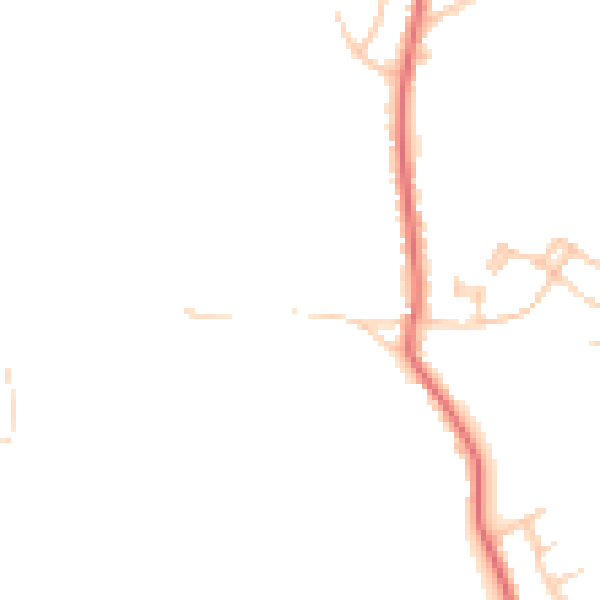 Daytime road noise heatmap for CA2 4SN