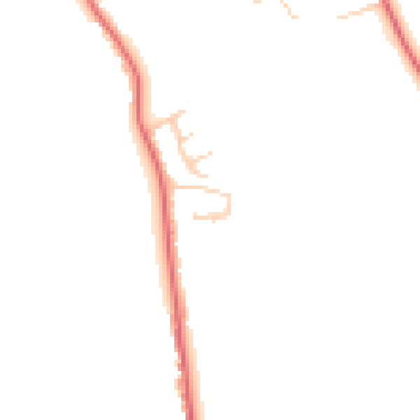 Daytime road noise heatmap for CA2 4SS