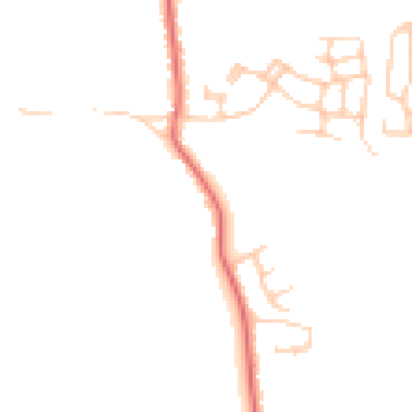 Daytime road noise heatmap for CA2 4ST