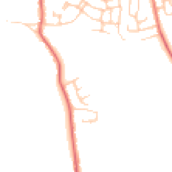 Daytime road noise heatmap for CA2 4TA