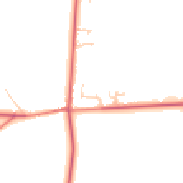 Daytime road noise heatmap for CA2 4UH