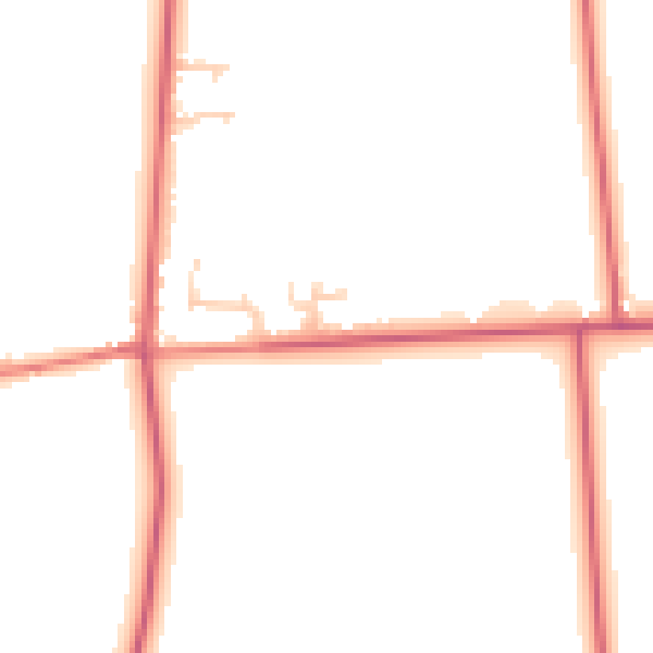 Daytime road noise heatmap for CA2 4UJ