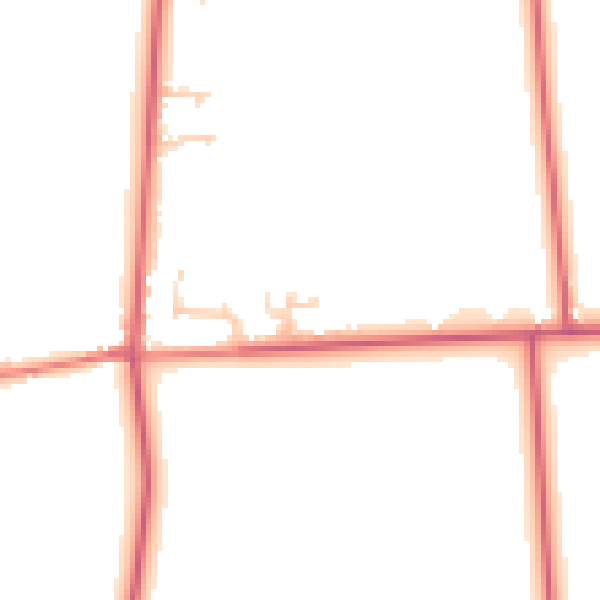 Daytime road noise heatmap for CA2 4UP