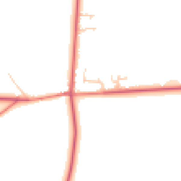 Daytime road noise heatmap for CA2 4UQ