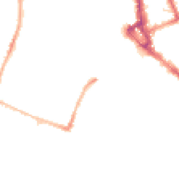Night-time road noise heatmap for CA2 5EE