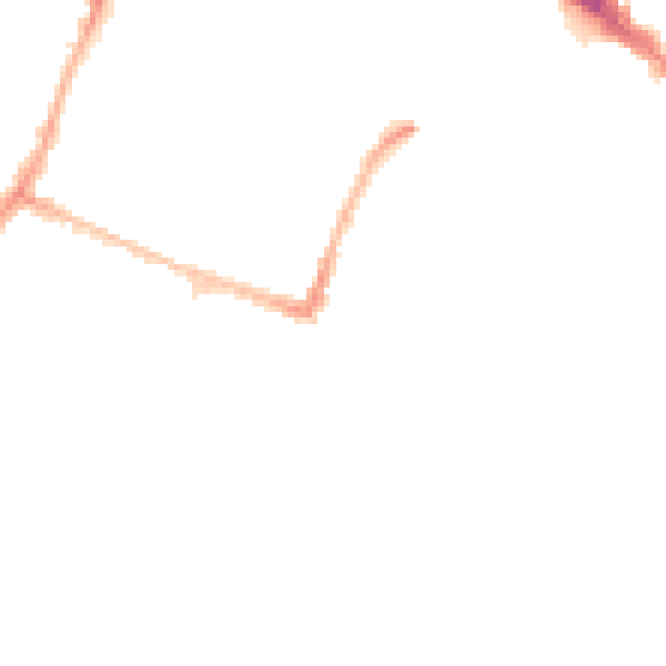 Night-time road noise heatmap for CA2 5EJ