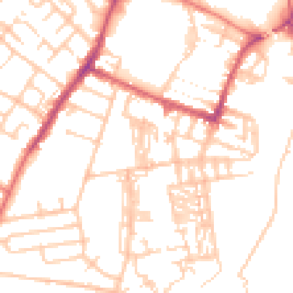 Daytime road noise heatmap for CA2 5HT