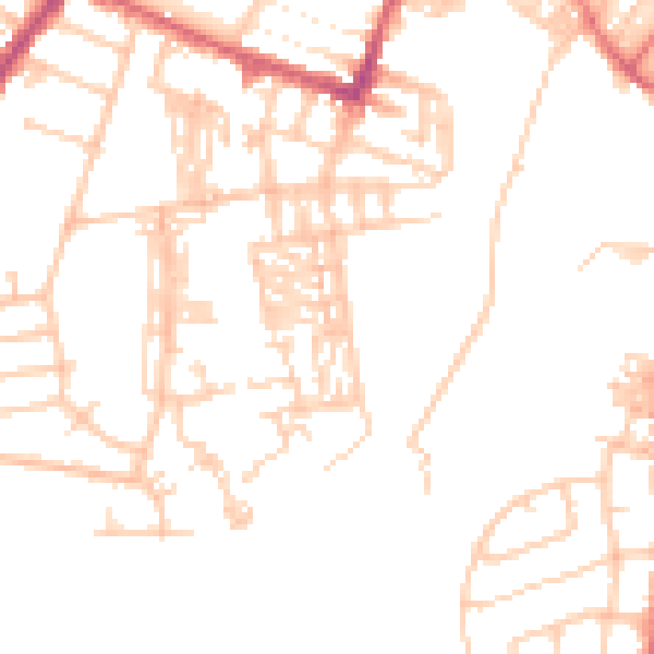Daytime road noise heatmap for CA2 5LP