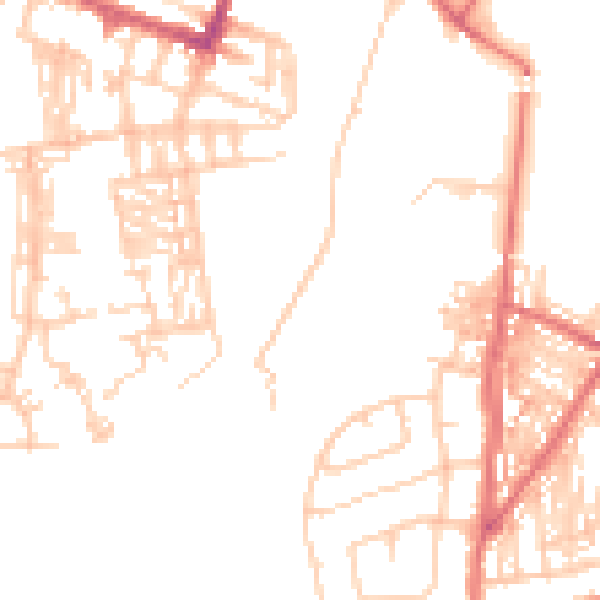 Daytime road noise heatmap for CA2 5LQ