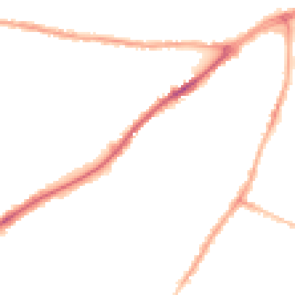 Night-time road noise heatmap for CA2 5PT