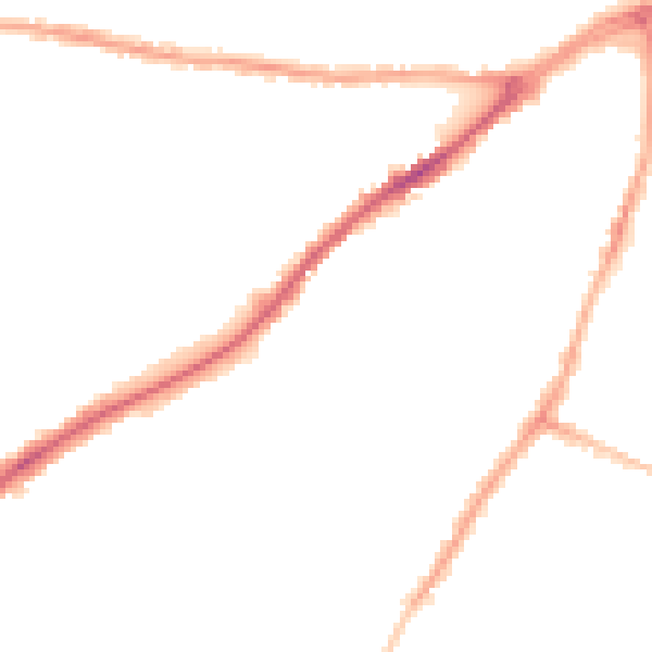 Night-time road noise heatmap for CA2 5PX
