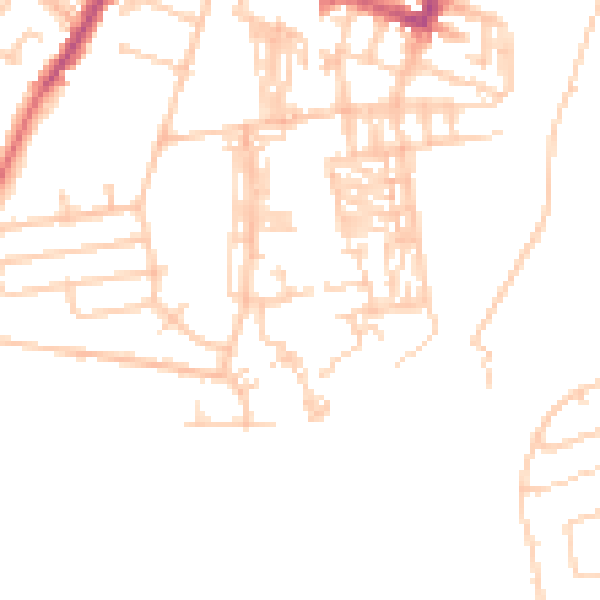 Daytime road noise heatmap for CA2 5SA