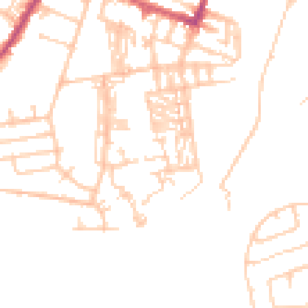 Daytime road noise heatmap for CA2 5SN