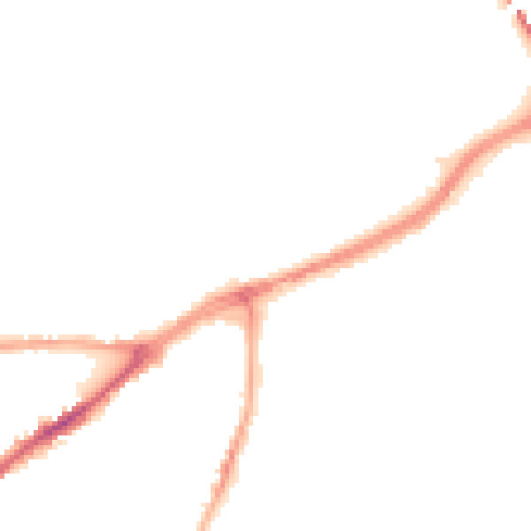 Night-time road noise heatmap for CA2 5SR