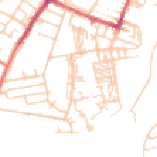 Daytime road noise heatmap for CA2 6AB