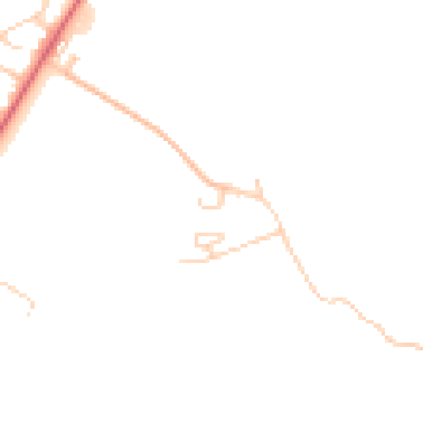 Daytime road noise heatmap for CA2 6BB