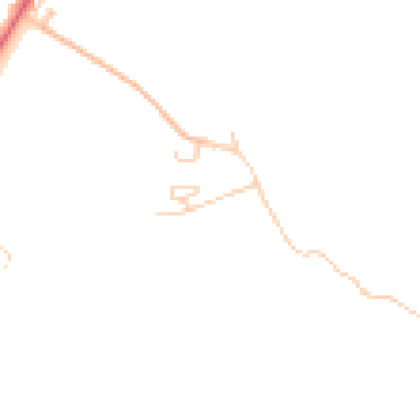 Daytime road noise heatmap for CA2 6BJ