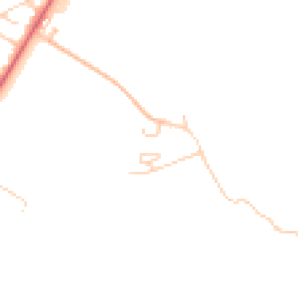 Daytime road noise heatmap for CA2 6BL