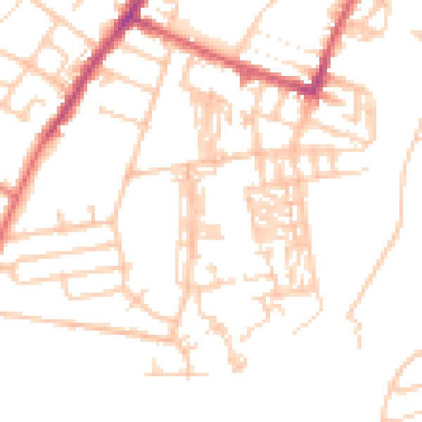 Daytime road noise heatmap for CA2 6FB