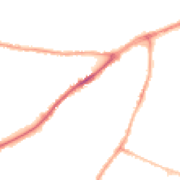 Night-time road noise heatmap for CA2 7BH