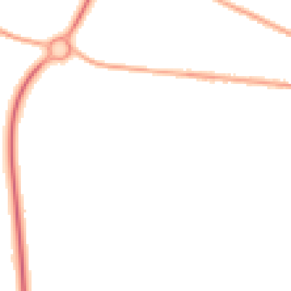 Night-time road noise heatmap for CA2 7QU