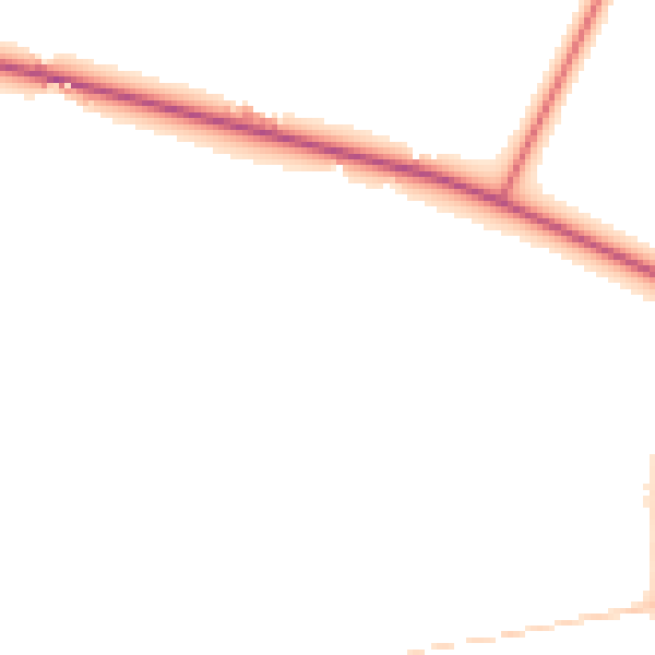 Daytime road noise heatmap for CA2 7RL