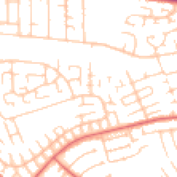 Daytime road noise heatmap for CA2 7RT