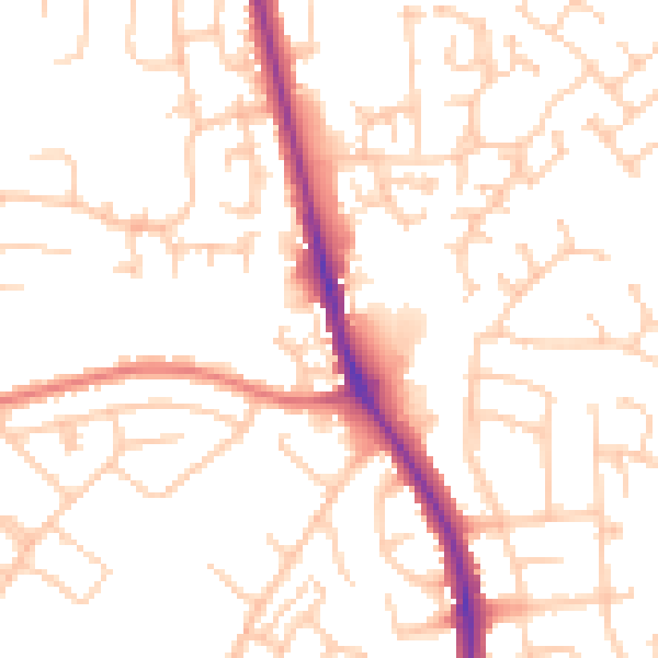 Daytime road noise heatmap for CA3 0AB
