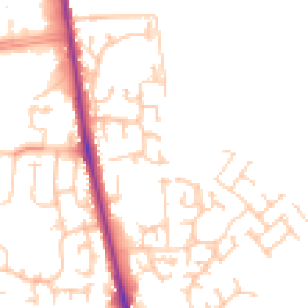 Daytime road noise heatmap for CA3 0AH
