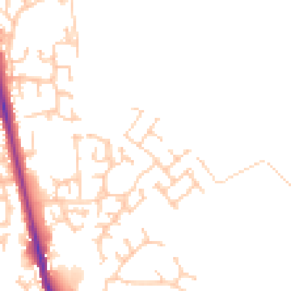 Daytime road noise heatmap for CA3 0BF
